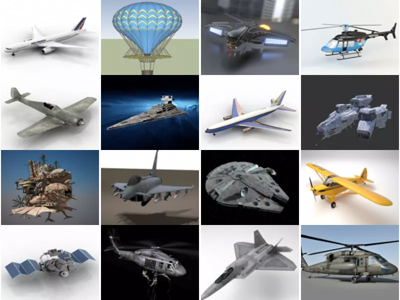 Top 26 Aircraft 3D Models Most Viewed 2022