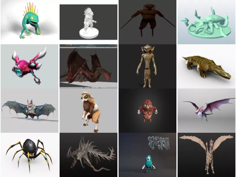 Top 26 Monster 3D Models for Free Most Recent 2022