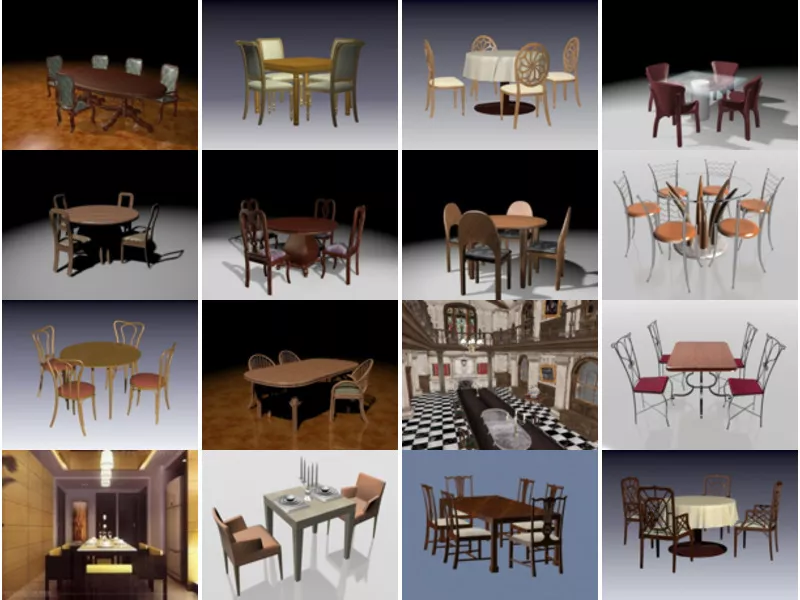 Top 26 Dining Rooms 3D Models Most Popular 2022