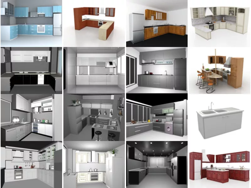 Top 26 Kitchen Cabinet 3D Models Most Popular 2022