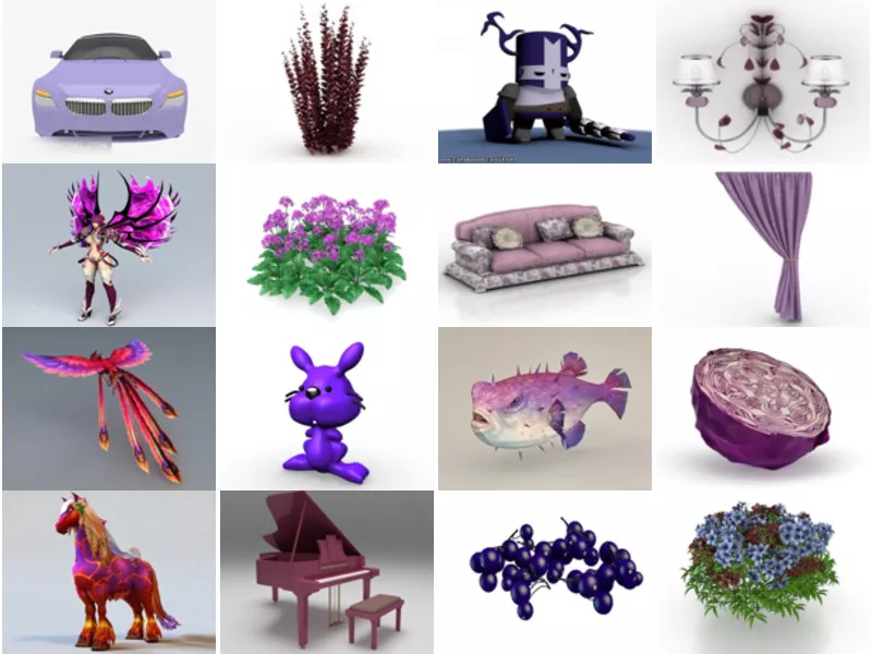 Top 26 Purple 3D Models for Rendering Most Viewed 2022