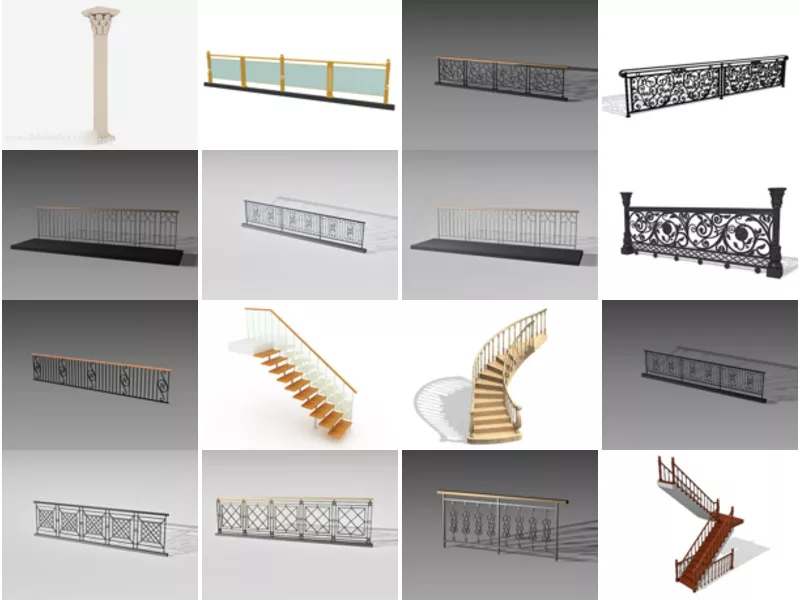 Top 26 Railing 3D Models Most Popular 2022