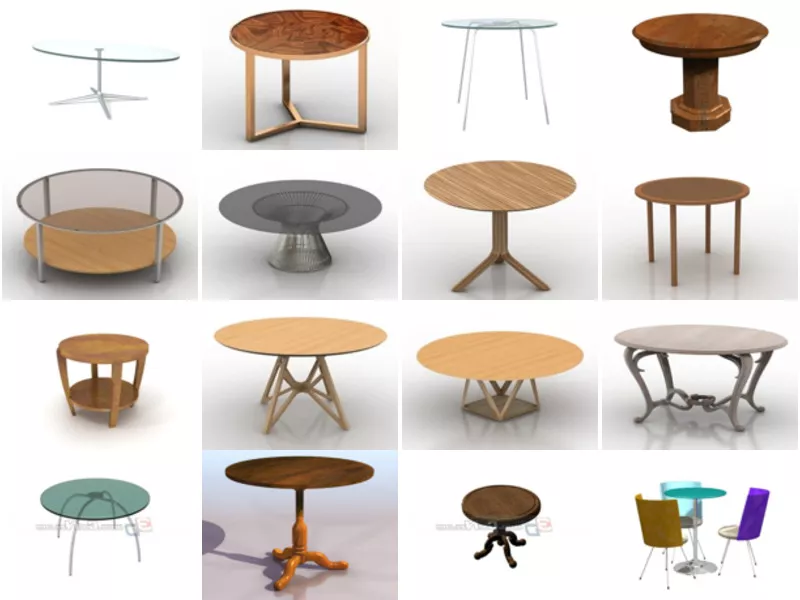Top 26 Round Table 3D Models Most Viewed 2022