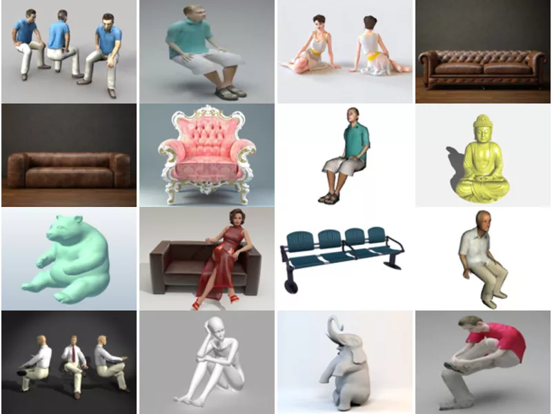 Top 26 Sitting 3D Models for Free Most Viewed 2022
