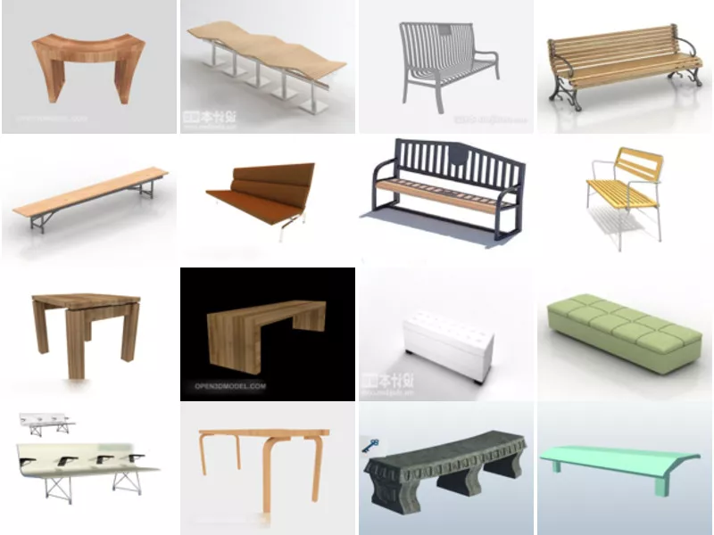 Top 27 Bench 3D Models Resources Newest 2022