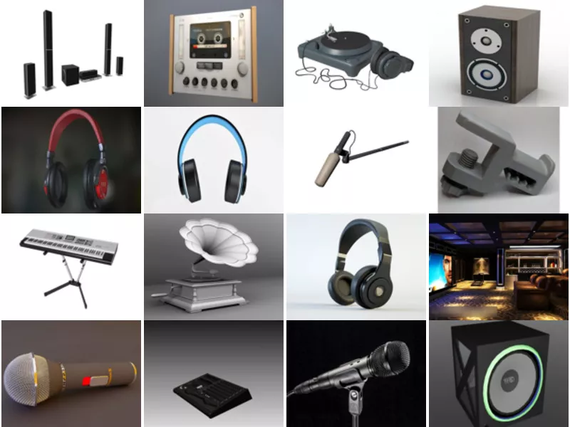 Top 27 Audio 3D Models Most Viewed 2022