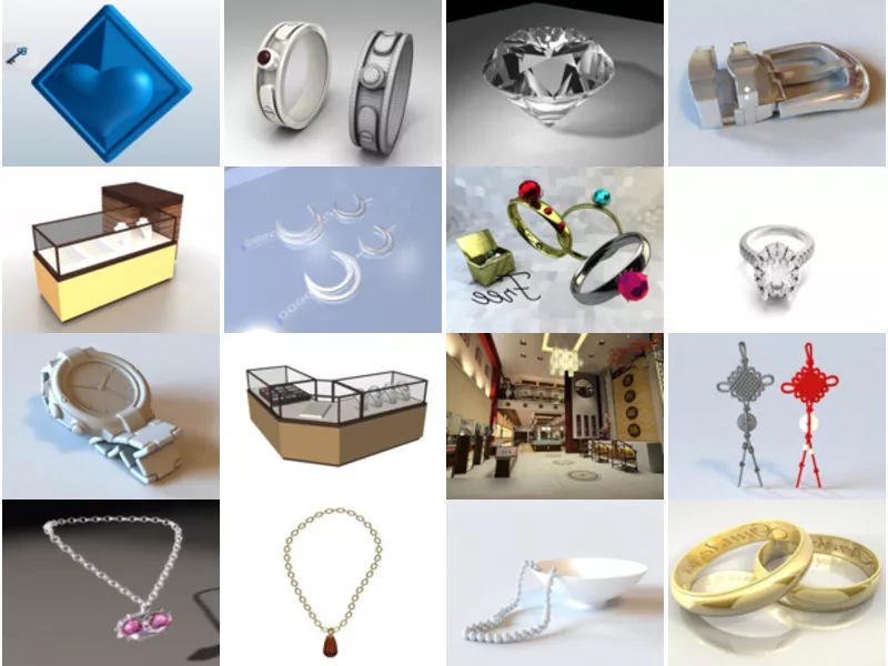 Top 27 Jewelry 3D Models Most Popular 2022