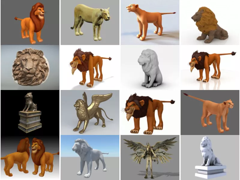 Top 27 Lion 3D Models for Free Most Viewed 2022