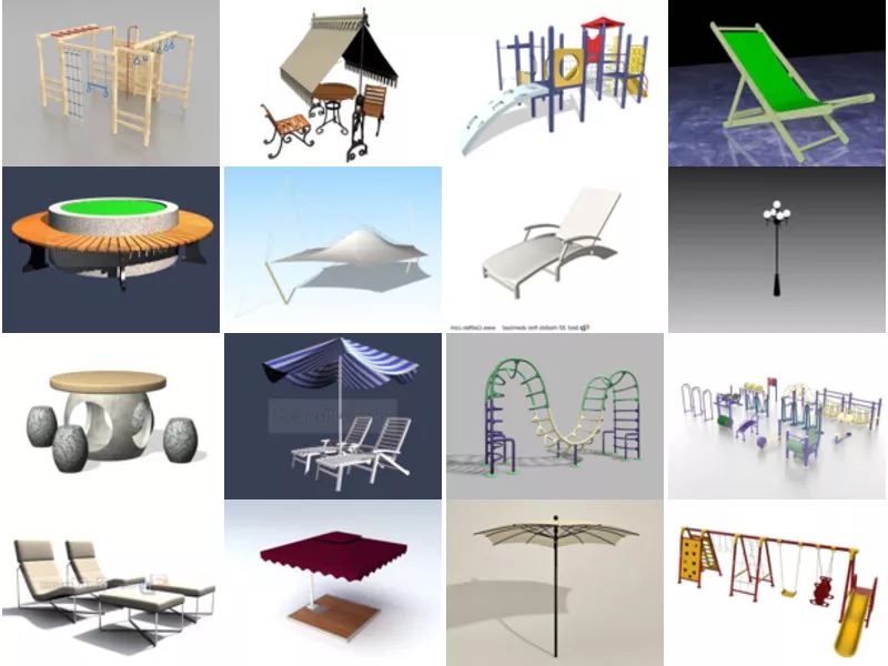 Top 27 Outdoor Furniture 3D Models Most Viewed 2022