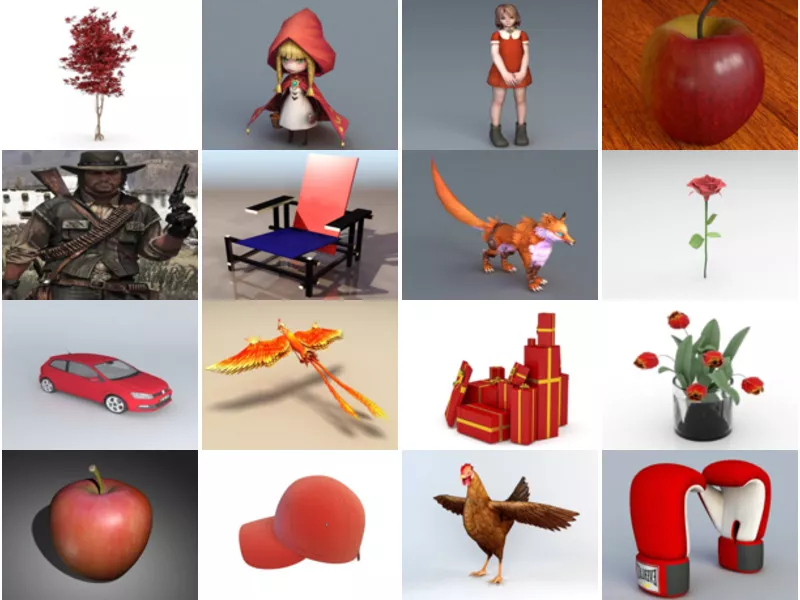 Top 27 Red 3D Models Stuff Most Viewed 2022