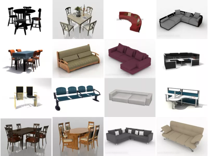 Top 27 Seats 3D Models Most Popular 2022
