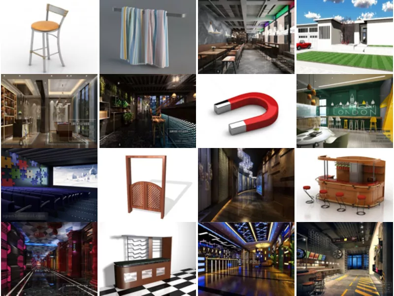 Top 28 Bar 3D Models for Design Most Popular 2022