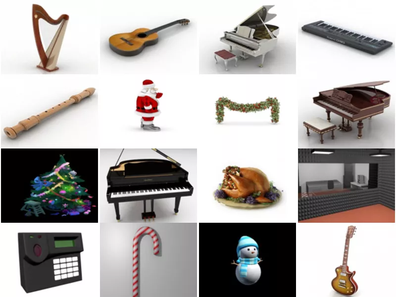 Top 28 Music 3D Models for Rendering Most Popular 2022