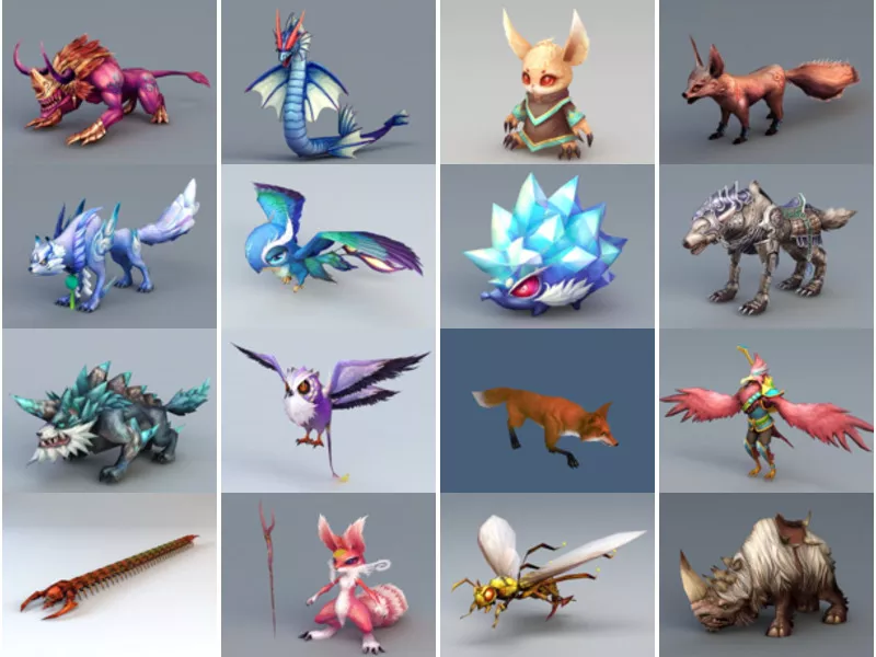 Top 28 Anime Animals 3D Models for Free Most Popular 2022