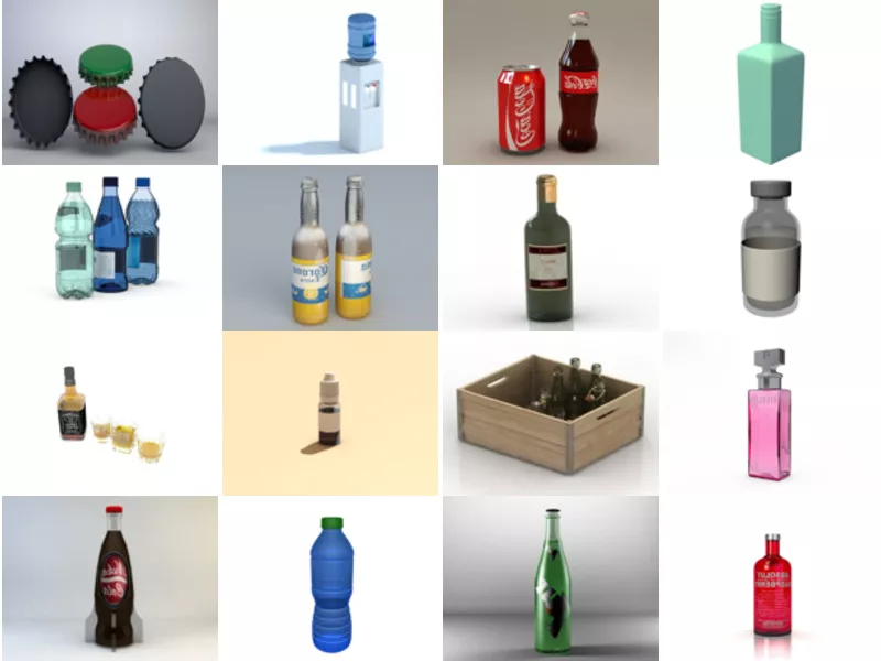 Top 28 Bottle 3D Models for Design Most Popular 2022