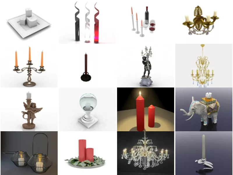 Top 28 Candle 3D Models Most Popular 2022