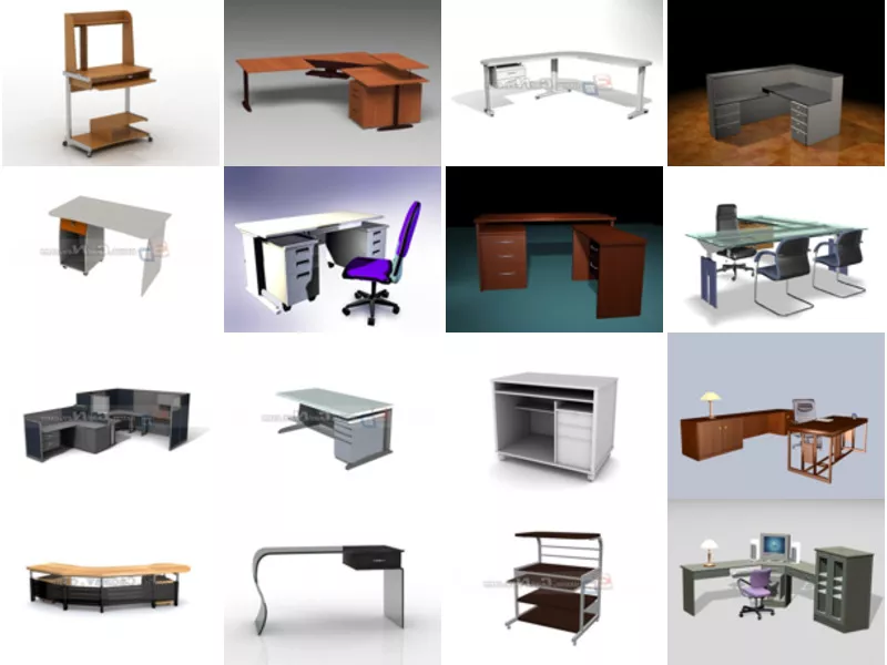 Top 28 Office Desks 3D Models Most Popular 2022