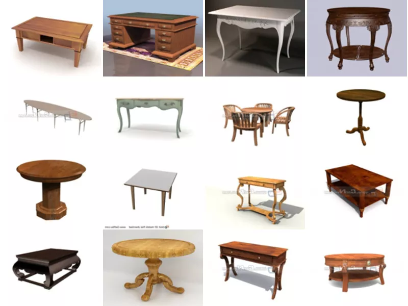 Top 28 Wood Tables 3D Models for Free Most Popular 2022