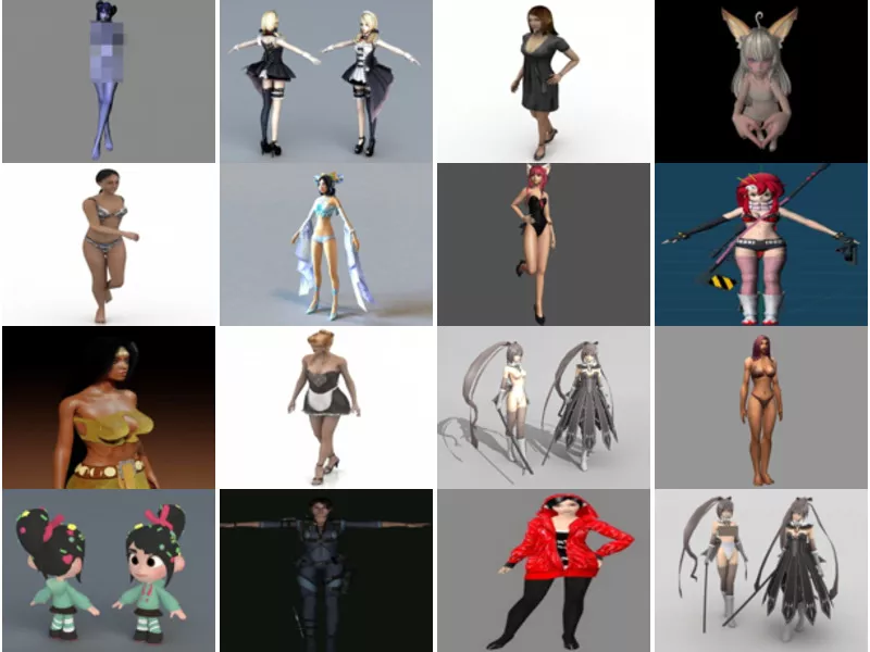 Top 29 Girl 3D Models Most Popular 2022