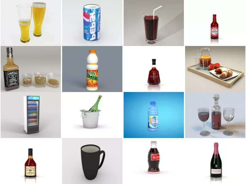 Top 29 Beverage 3D Models for Free Most Popular 2022