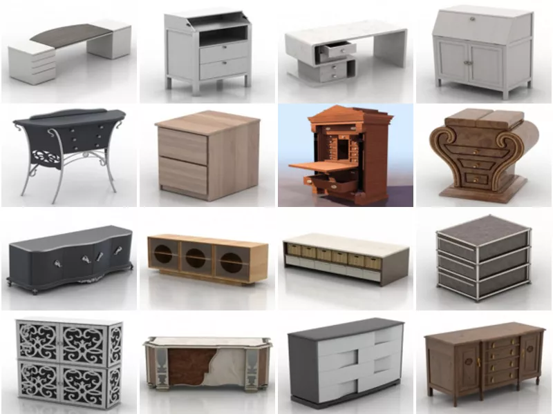 Top 29 Bureau 3D Models for Rendering Most Viewed 2022