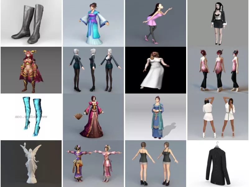 Top 29 Lady 3D Models Most Viewed 2022