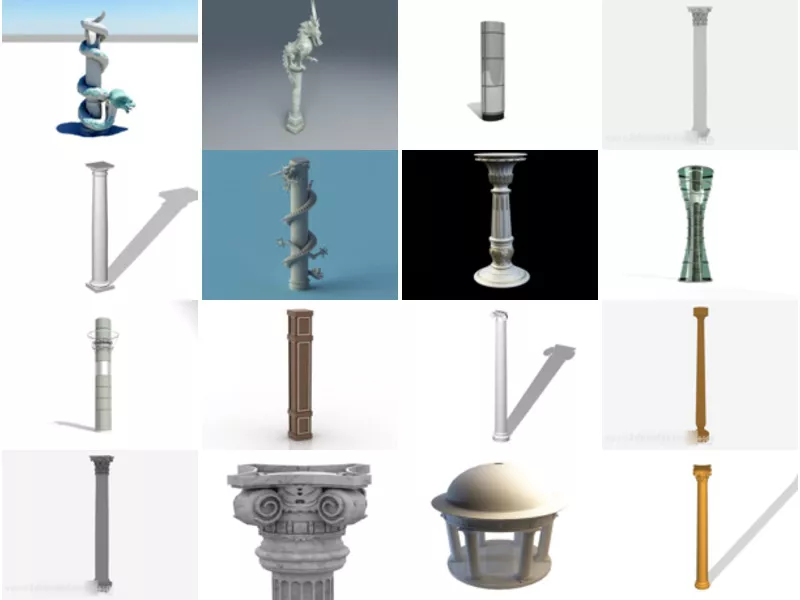Top 29 Pillar 3D Models Most Viewed 2022