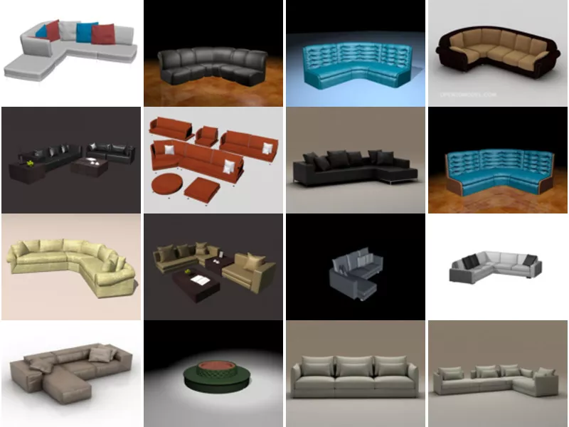 Top 29 Sectional 3D Models Most Popular 2022