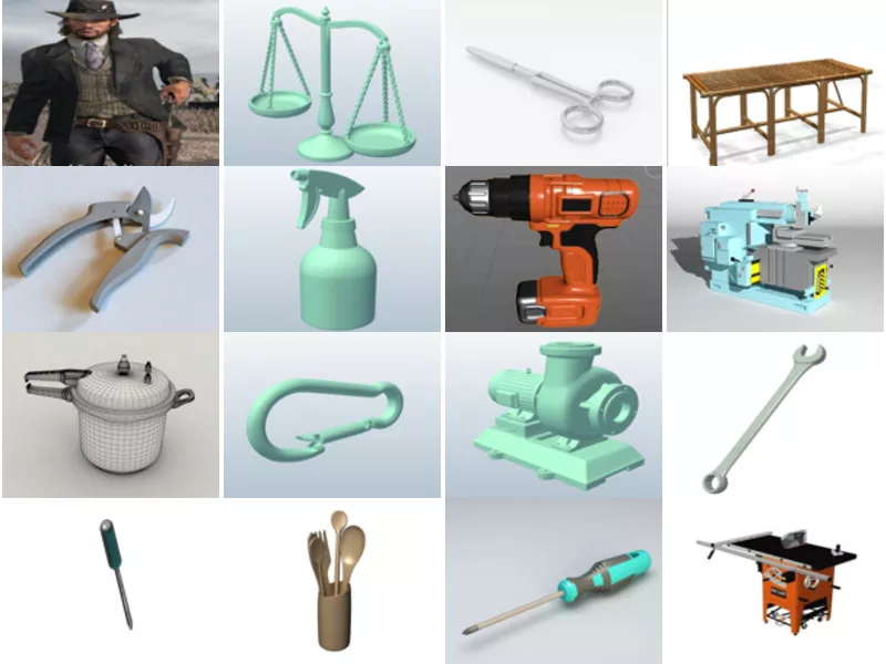 Top 29 Tools 3D Models for Rendering Most Popular 2022