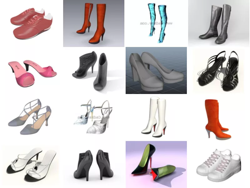 Top 29 Women Shoes 3D Models Most Popular 2022