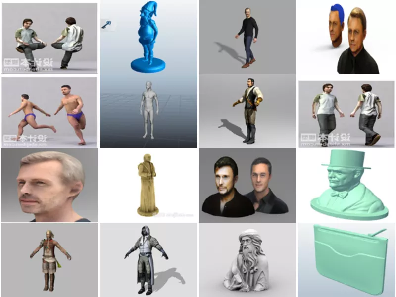 Top 30 Man 3D Models for Design Latest 2022