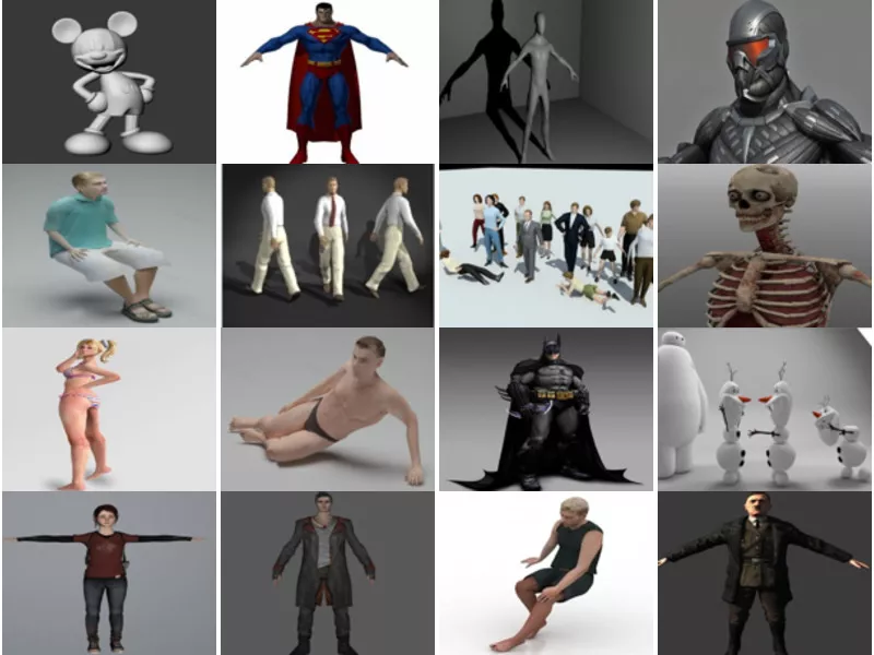 Top 30 People 3D Models for Rendering Most Viewed 2022