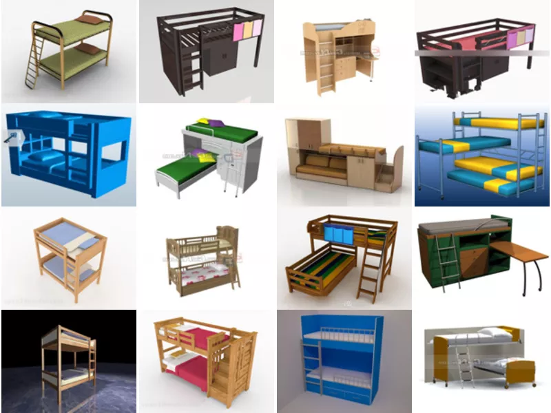 Top 30 Bunk 3D Models for Design Most Popular 2022