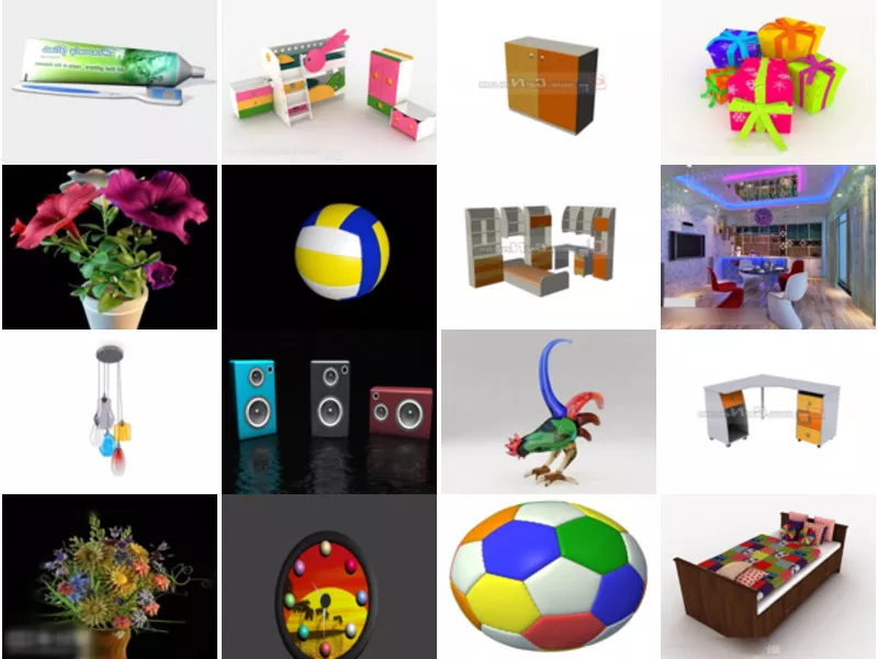 Top 30 Colorful 3D Models for Design Most Popular 2022