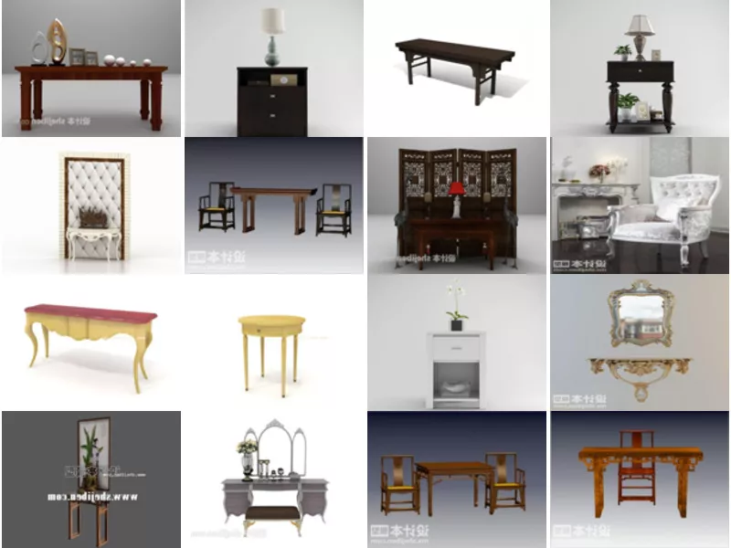 Top 30 Console Table 3D Models Resources Most Viewed 2022