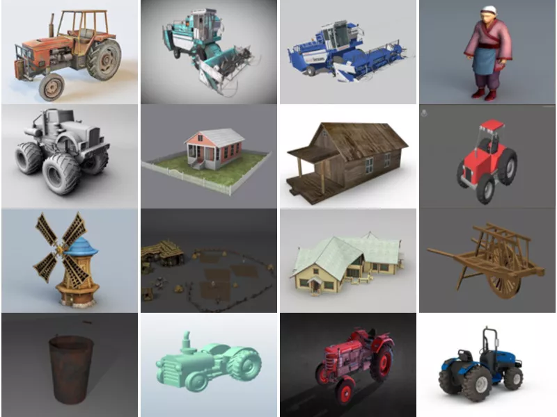 Top 30 Farm 3D Models Resources Most Popular 2022