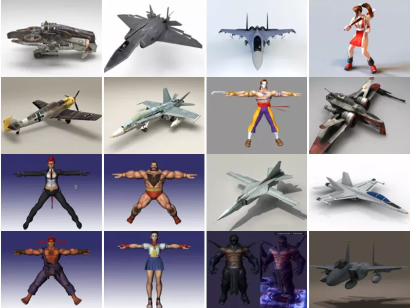 Top 30 Fighter 3D Models Stuff Most Viewed 2022