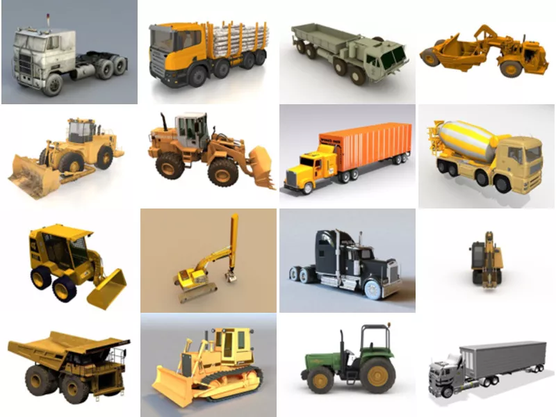 Top 30 Heavy Vehicle 3D Models Stuff Most Popular 2022