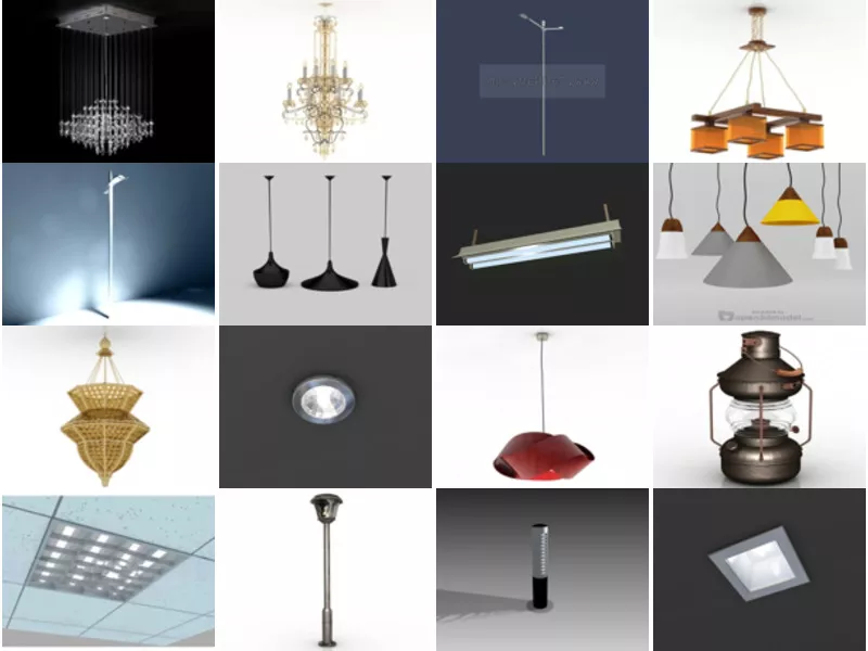Top 30 Lighting Fixtures 3D Models for Design Most Viewed 2022