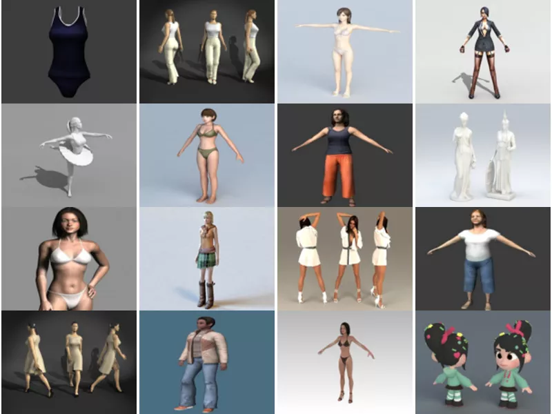 Top 31 Women 3D Models for Rendering Most Popular 2022
