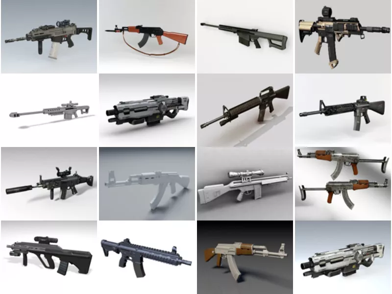 Top 31 Assault Rifle 3D Models for Rendering Most Viewed 2022