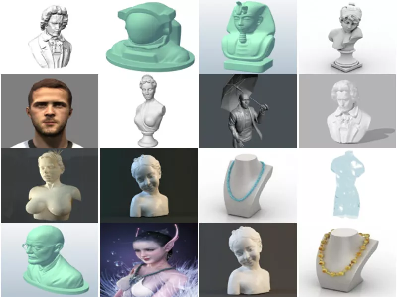 Top 31 Bust 3D Models Most Viewed 2022