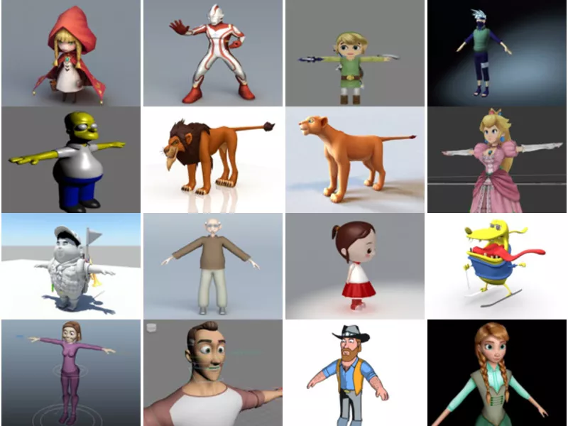 Top 31 Cartoon Character 3D Models Most Viewed 2022