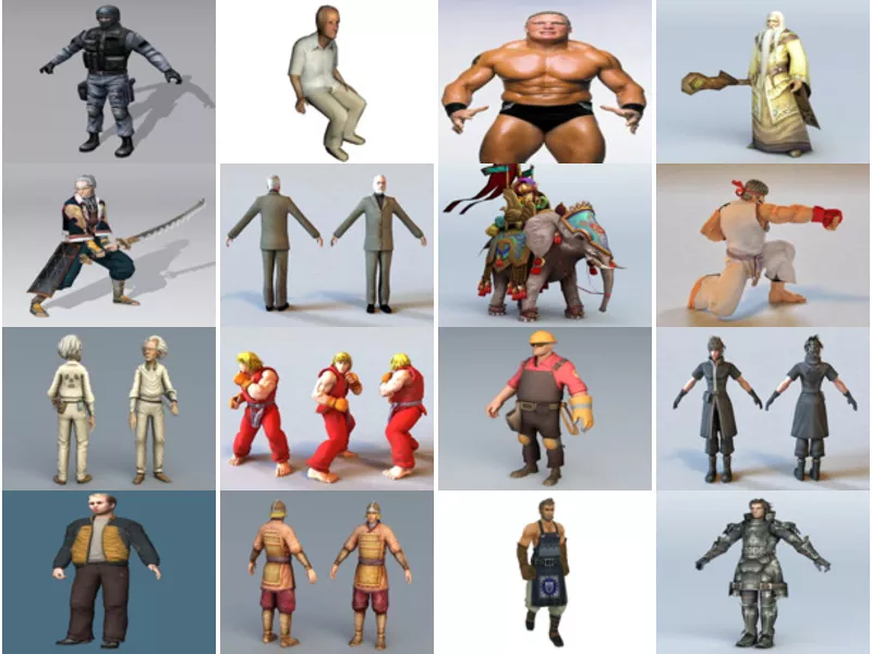 Top 31 Man Characters 3D Models Most Popular 2022