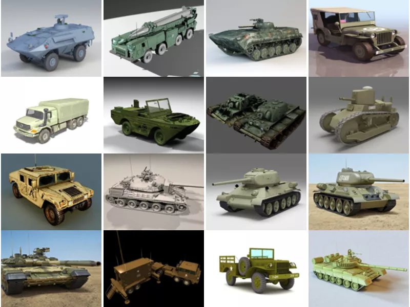 Top 31 Military Vehicle 3D Models for Design Most Viewed 2022