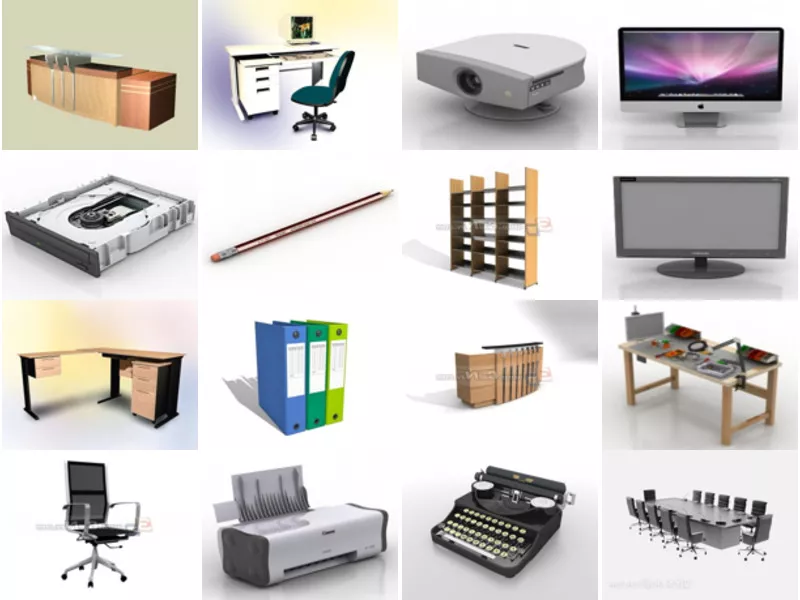 Top 31 Office Equipment 3D Models Most Viewed 2022