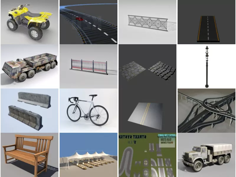 Top 31 Road 3D Models for Free Most Viewed 2022