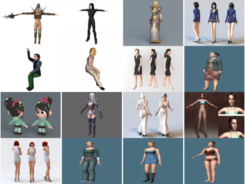 Top 31 Women Characters 3D Models for Rendering Most Viewed 2022
