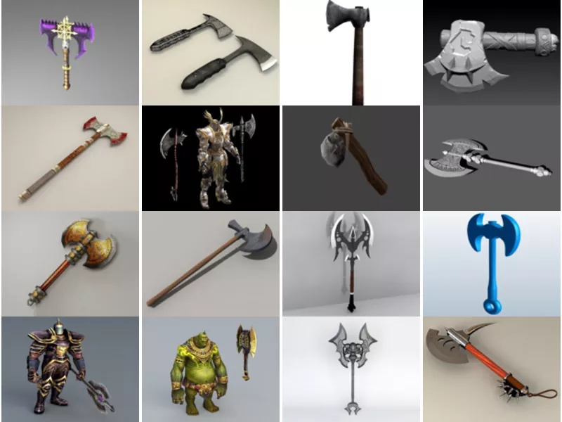 Top 32 Axe 3D Models for Design Most Viewed 2022