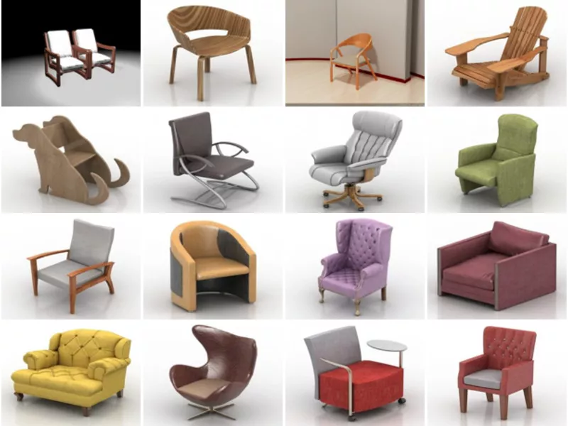 Top 32 Elbow Chair 3D Models Most Popular 2022